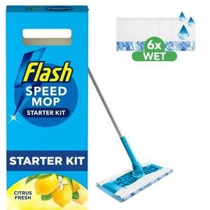 Floor Cleaner Starter Kit with 1 Mop & 6 Wet Refills